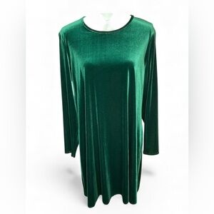 Vintage Jamie Brooke Green Velvet  Dress